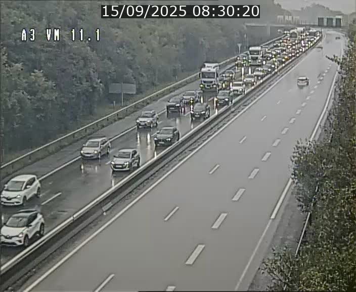 Webcam à la frontière franco-luxembourgeoise, avant la Croix de Bettembourg - BK 11.1 - direction Luxembourg-ville