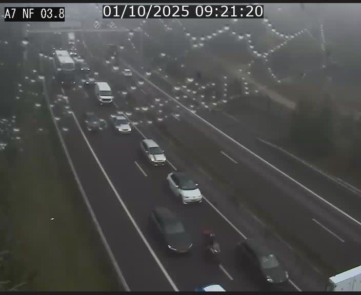 Webcam autoroute A7 au Luxembourg à la sortie du Tunnel Stafelter vers le Nord