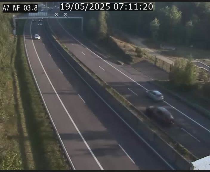 Webcam autoroute A7 au Luxembourg à la sortie du Tunnel Stafelter vers le Nord