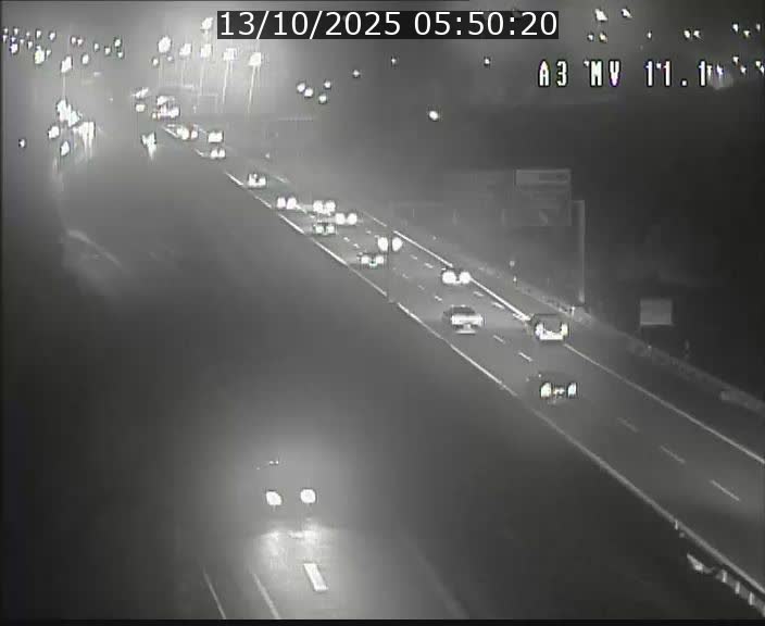 Traffic live webcam Luxembourg Croix de Bettembourg A3 - BK 11.1 - direction Luxembourg-ville