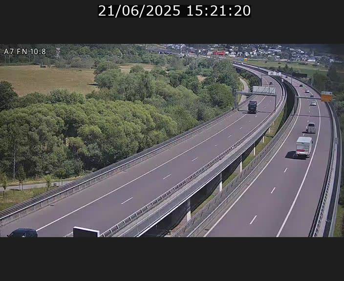 Caméra trafic Luxembourg - A7, Tunnel Gousselerbierg, sortie sud, direction rond-point Lorentzweiler (BK 10.8)
