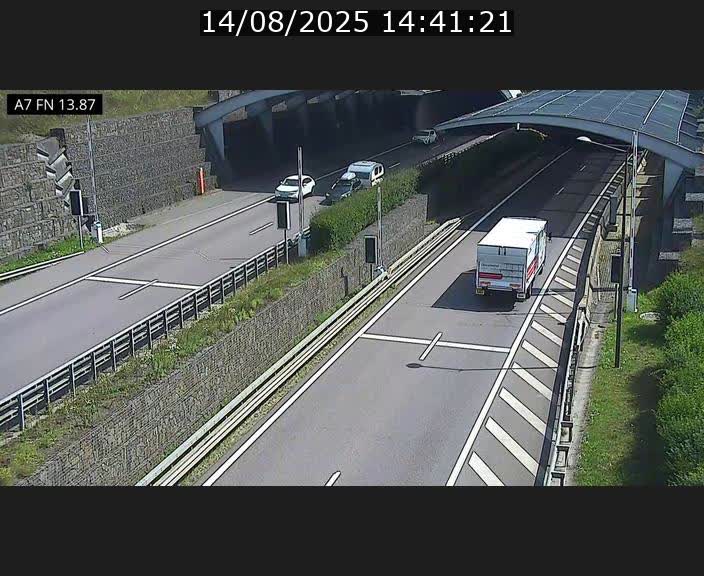 Caméra trafic Luxembourg - A7, Tunnel Gousselerbierg, entrée nord, direction Lorentzweiler