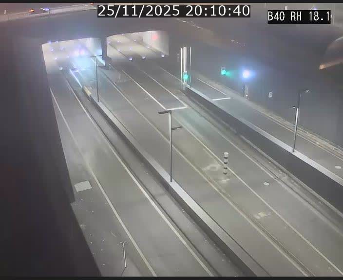 Webcam sur la route de contournement d'Esch-Belval avant le tunnel Central Gate au niveau de la porte de France et du radar fixe