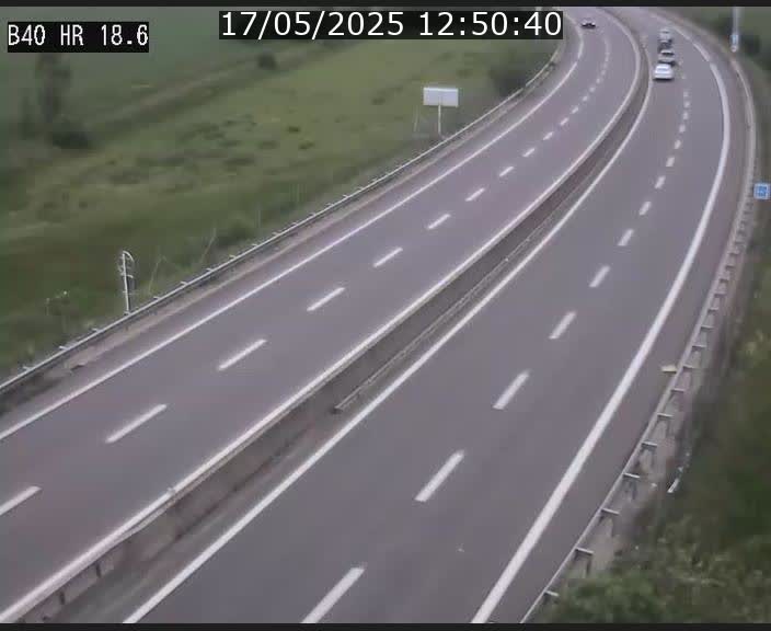 Webcam sur la route de liaison entre Micheville et Esch-Belval à la frontière entre le Luxembourg et la France. Vue orientée vers la Lorraine.