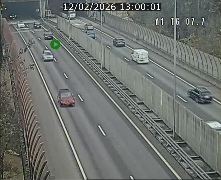 Traffic live webcam Luxembourg Kirchberg - A1 direction Luxembourg-ville - BK 7.7