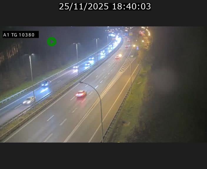 Traffic live webcam Luxembourg Senningerberg - A1 direction Luxembourg Kirchberg - BK 10.3