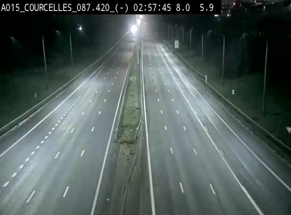 Webcam autoroute Belgique - Viesville - E42 direction Mons - BK 84.35