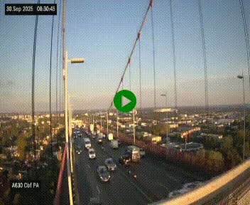 Webcam autoroute sur le périphérique de Bordeaux (A630) au nord de la ville. Caméra située sur le Pont d'Aquitaine.