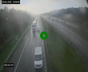 Webcam autoroute A63 en périphérie de Bordeaux au sud-est de la ville, en provenance du bassin d'Arcachon. Vue orientée vers Bordeaux
