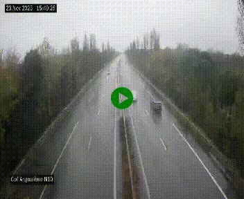 Webcam routière à la fin de la N10, en périphérique ouest d'Angouleme, proche de la jonction avec l'A10