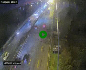 Webcam sur le périphérique de Bordeaux à l'est de la ville. Caméra située sur le Pont Mitterand sur la N230