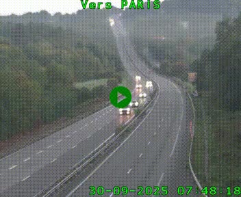 Caméra routière sur l'autoroute A20 à Bessines-sur-Gartempe. Vue orientée vers Paris