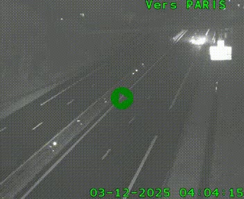 Caméra routière sur l'autoroute A20 au nord de Limoges, à la jonction avec la N520. Vue orientée vers Paris