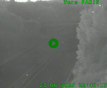 Caméra routière sur l'autoroute A20 au nord de Limoges, à la jonction avec la N520. Vue orientée vers Paris