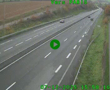 Caméra routière sur l'autoroute A20 à Saint-Hilaire-Bonneval, au sud de Limoges. Vue orientée vers Paris