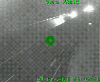 Caméra routière sur l'autoroute A20 à Saint-Hilaire-Bonneval, au sud de Limoges. Vue orientée vers Paris