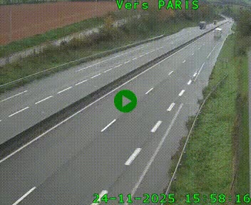 Caméra routière sur l'autoroute A20 à Saint-Hilaire-Bonneval, au sud de Limoges. Vue orientée vers Paris