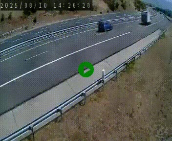 Caméra autoroutière France - A75, Engayresque, entre Millau et Séverac-le-Chateau, en direction de Montpellier