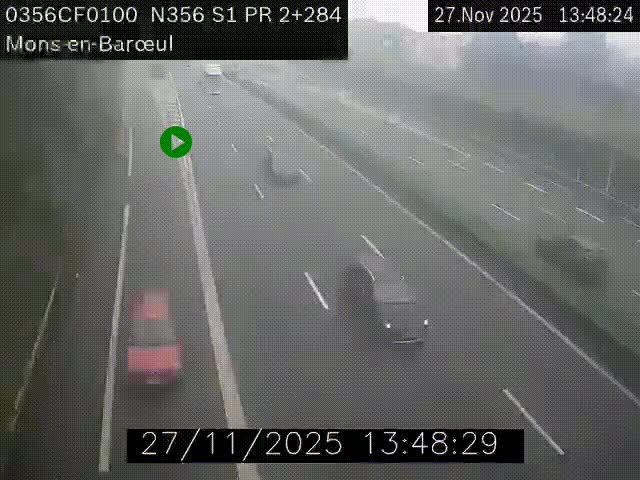 Webcam à l'entrée de Lille en direction du périphérique, à proximité de Mons-en-Baroeul sur la N356