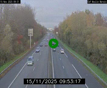 Webcam sur le périphérique de Nantes (N844) entre la Porte de Saint-Luce et la Porte d'Anjou, à l'est de la ville