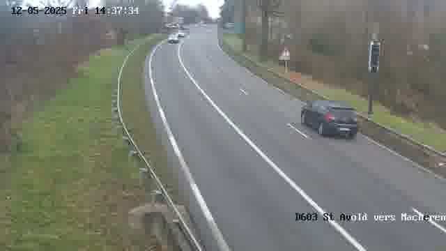 Webcam sur la D603 située à proximité de Saint-Avold. Vue orientée vers Macheren.