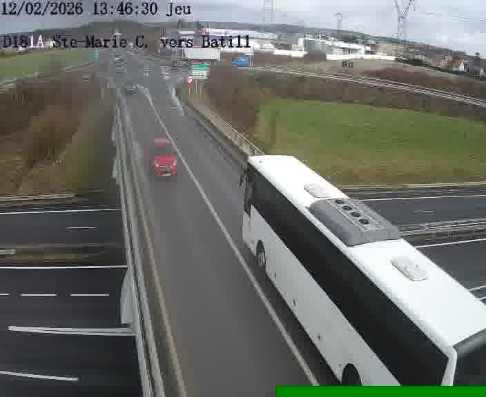Dispositif d’observation sur D181a (France) à Sainte Marie aux Chênes, en direction de Batilly, offrant une visualisation fiable des conditions de circulation.