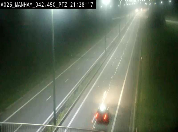 Webcam autoroute A26/E25 à hauteur de Manhay, à la jonction avec la N651 en direction de Liège - BK 42.4