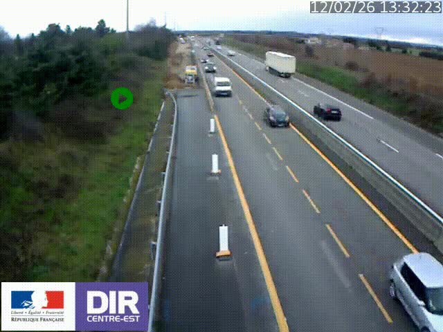 Webcam sur le contournement de Valence, sur la Nationale 7, à la jonction avec la N532, caméra orientée vers Grenoble