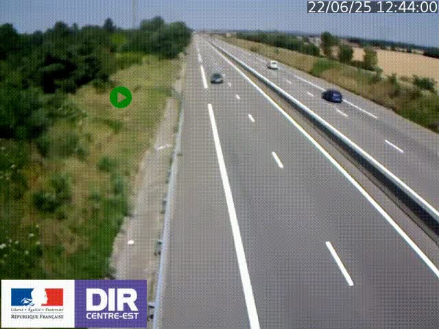 Webcam sur le contournement de Valence, sur la Nationale 7, à la jonction avec la N532, caméra orientée vers Grenoble