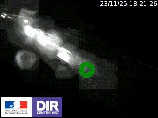 Webcam au niveau du col de Bois Clair à hauteur de Cluny sur la N79. Vue orientée vers Mâcon