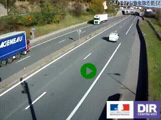 Caméra autoroutière sur l'A47 à hauteur de Givors, a proximité de Lyon. La webcam est orientée vers Lyon