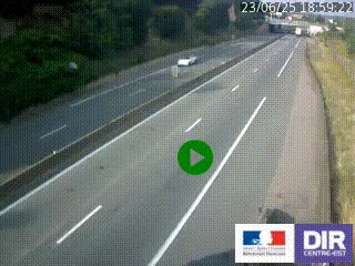 Caméra autoroutière sur l'A47 à hauteur de Givors, a proximité de Lyon. La webcam est orientée vers Lyon