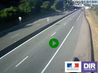 Caméra autoroutière sur l'A47 à hauteur de Givors, a proximité de Lyon. La webcam est orientée vers Lyon