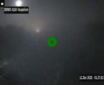 Webcam autoroute A150 à hauteur de La Vaupalière en périphérie de Rouen. Vue orientée vers Rouen