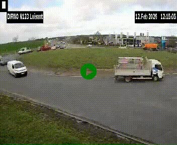 Webcam en périphérie de Chartres sur la N123, à hauteur de Luisant. Vue orientée vers Chartres