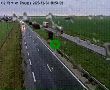 Webcam à hauteur de Vert-en-Drouais sur la N12, en périphérie de Dreux. Vue orientée vers Alençon