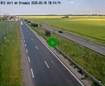 Webcam à hauteur de Vert-en-Drouais sur la N12, en périphérie de Dreux. Vue orientée vers Alençon