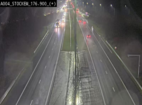 Webcam au-dessus de l'E411 sur la N83 à hauteur de la sortie Stockem. Vue orientée vers Arlon