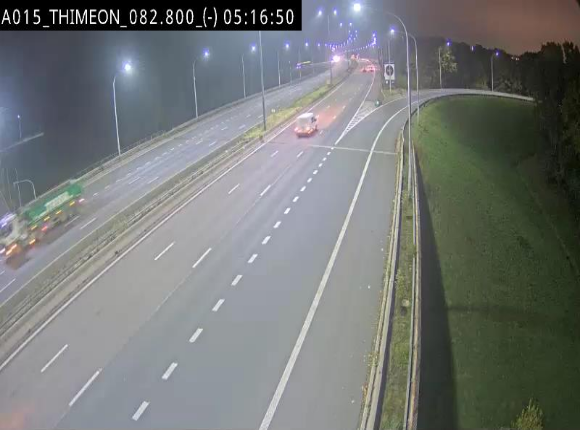 Caméra trafic Belgique - Thiméon - E42, jonction avec A54 (E420) direction La Louvière/Charleroi - BK 82.82