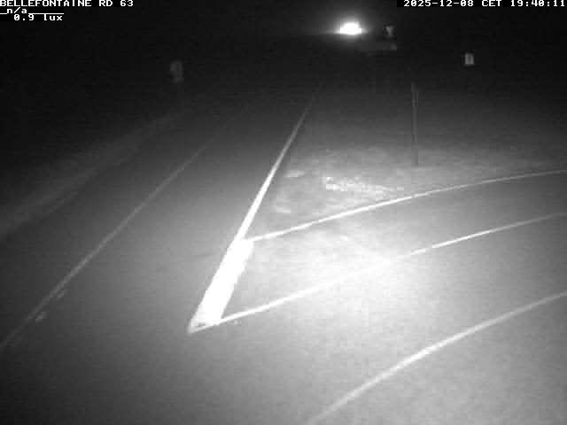 Webcam à Bellefontaine dans les Vosges à 552 mètres d'altitude sur la D63, à la jonction avec la D20A