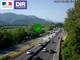 Caméra trafic à Meylan sur la Rocade-Sud de Grenoble en direction d'Aix-en-Provence
