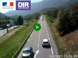 Web cam sur la N90 à Aime, en provenance de Bourg-Saint-Maurice et en direction d'Albertville