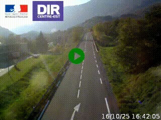 Web cam sur la N90 à Aime, en provenance de Bourg-Saint-Maurice et en direction d'Albertville