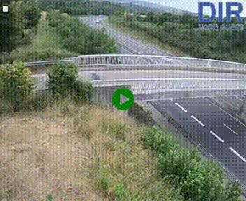 Webcam sur A84 à hauteur de Pont-Farcy, au niveau du pont autoroutier sur la Vire, au sud de Saint-Lô