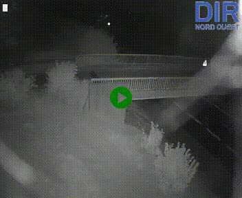 Webcam sur A84 à hauteur de Pont-Farcy, au niveau du pont autoroutier sur la Vire, au sud de Saint-Lô