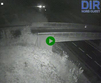 Webcam sur A84 à hauteur de Pont-Farcy, au niveau du pont autoroutier sur la Vire, au sud de Saint-Lô