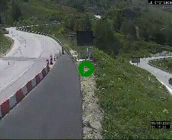 Webcam au carrefour de la croisade, à la jonction entre la N22 et la N320, avant le poste de douane franco-andorrane. Webcam à 1790 mètres d'altitude