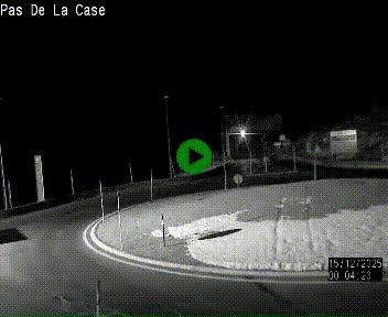 Webcam sur la N22 au niveau du poste frontière entre la France et Andorre à proximité de Pas de la Case à plus de 2000 mètres d'altitude
