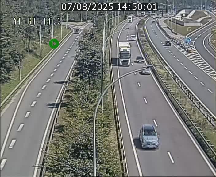 Traffic live webcam Luxembourg Senningerberg - A1 direction Allemagne - BK 11.3
