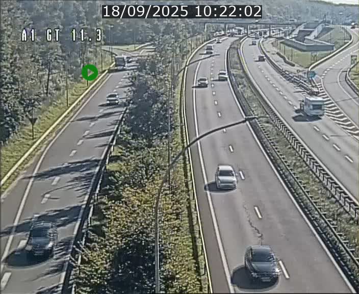 Traffic live webcam Luxembourg Senningerberg - A1 direction Allemagne - BK 11.3